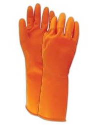 Orange Rubber Hand Gloves Manufacturer Supplier Wholesale Exporter Importer Buyer Trader Retailer in Ankleshwar Gujarat India